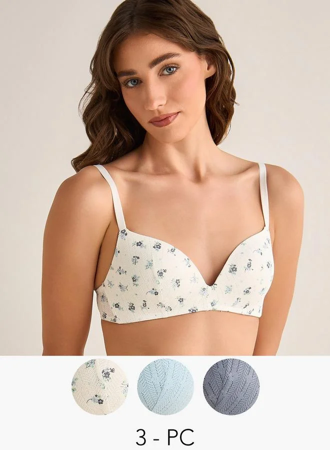 سبلاش فيڤ Pack of 3 Plunge Bra Seamless